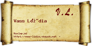 Vass Lídia névjegykártya